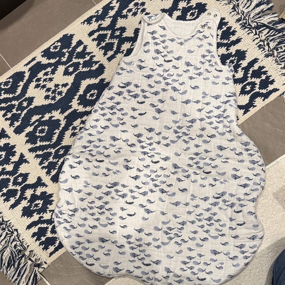 Pottery Barn Kids Whale Print Baby Sleep Sack